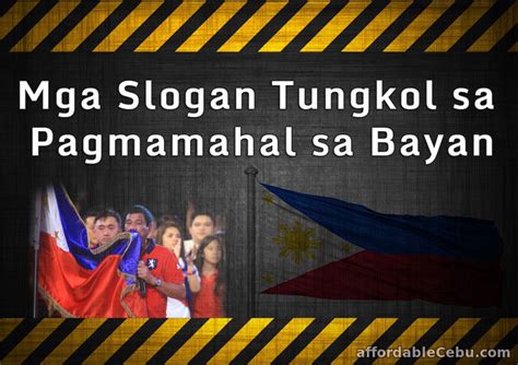 slogan tungkol sa pagmamahal sa bansa